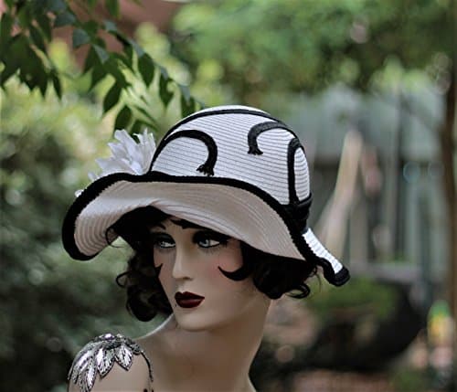 Wide Brim Vintage Style 20s Flapper Hat