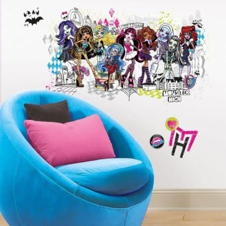 Monster High Group Peel and Stick Giant Wall Decals