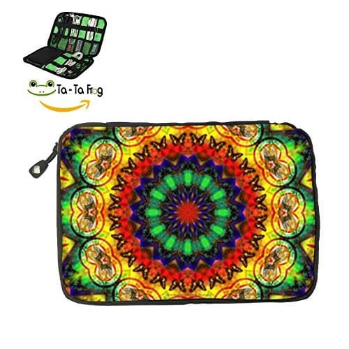 Psychedelic Kaleidoscope Multifunction Electronics Accessories Bag Storage Bag Portable Case For Charger Cell Phones
