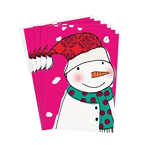 Caroline Gardner Small Snowman Blank Christmas Card with Envelope