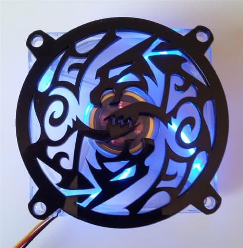 Custom Acylic Double Dragon Computer Fan Grill 200mm