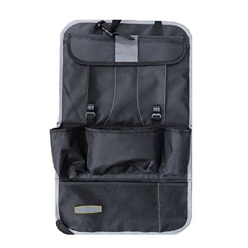 Easywin Car Backseat Organizer Double Hook Vehicle Auto Seat Back Multi-Pocket Hanging Storage Insulated Bag Package Travel Holder -- Gray