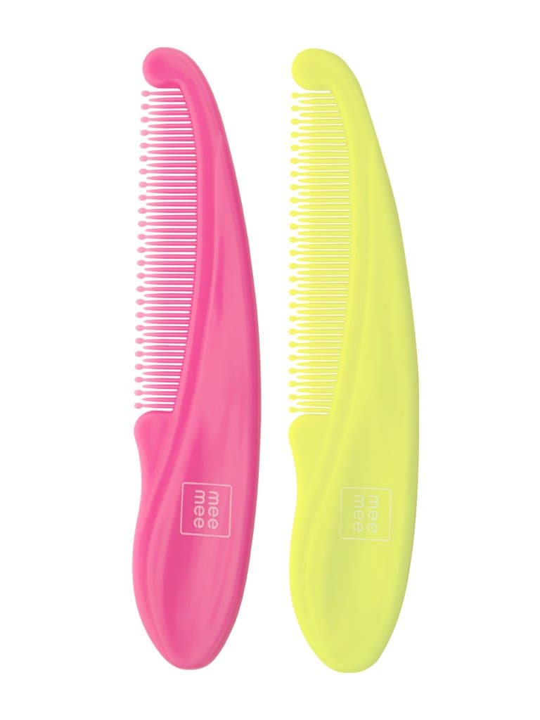 Mee Mee Comb and Brush Set (Easy Grip, Light Blue Orange)