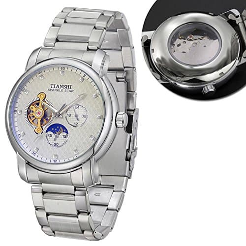 Mens automatic mechanical watches/Fashion openwork luminous watch-E