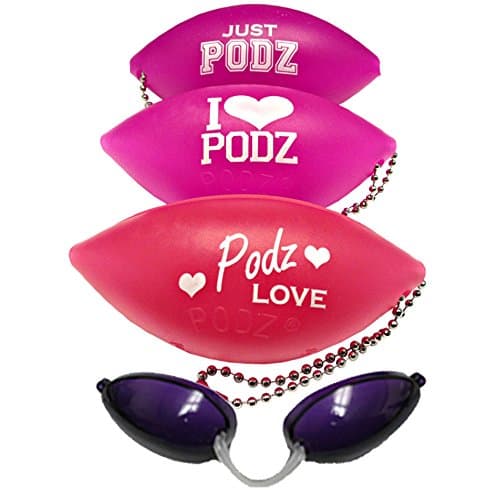 SOFT PODZ GOGGLES - Tanning Bed Keychain Eyewear - Random PINK Colors Picked