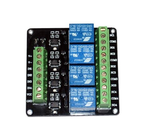 DC 5V Four Channels Relay Breakout with Optoisolator