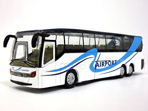 7.25 inch Long Coach Bus with Light and Sound Diecast Model - WHITE