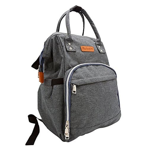 Stylish Durable Diaper Bag Multi-Function Waterproof Travel Backpack Nappy Bags for Baby Care Large Capacity (Gray)