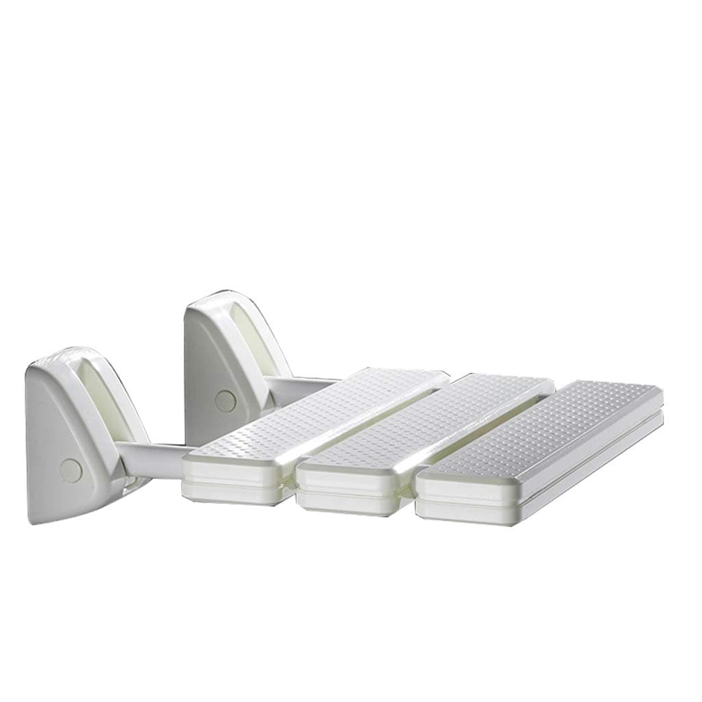 Wall Mount Shower Bath Seat Shower Bench, Accessible Bathroom Folding Stool Shower Chair, Safety Slip Shower Chair for Elderly Shower Chairs (Color : White)