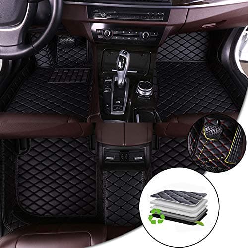 CUSTOM MADE Car Floor Mat for Your Personal Model Full Coverage Non-slip Leather Mat All-weather Protection Set Black