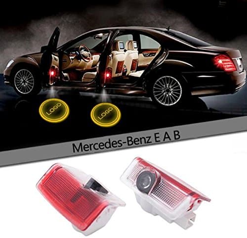 JDWG 1 Pair Car LED Projector Door Lamp Ghost Shadow Welcome Light Laser Courtesy Logo Kit (Benz A B E ML GL)