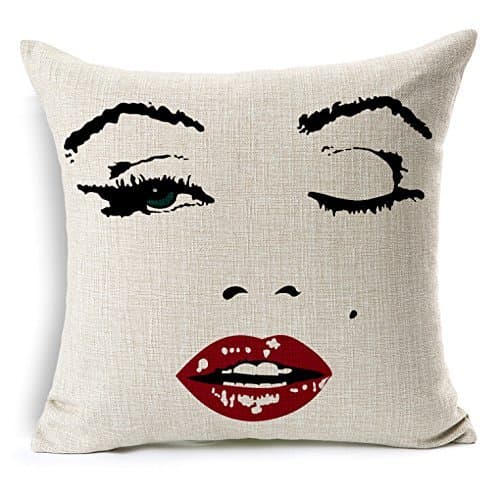 Derhamstore Marilyn Monroe Pattern Unique Fashion printing Plush cloth 18 X 18 inch Pillowcase