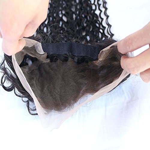 Toprincess Deep Wave 360 Lace Band Frontals Back Lace Frontal Closure With Natural Hairline Baby Hair-12 Inch DW