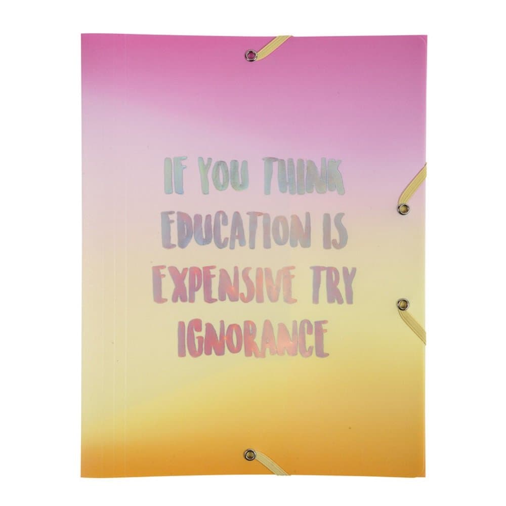 Candy Blue: Polypropylene Elasticated Folder 3 Flaps 24 x 32 cm If You Think Education