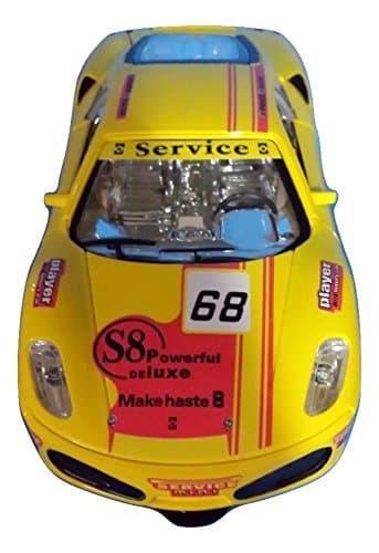 PERFECT LIGHT SYSTEM RADIO REMOTE CONTROL SPORT RACING CAR - SUPER ROADSTER - YELLOW