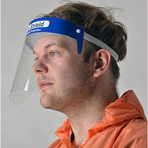 SheCotton Reusable Safety Face Shield, 5Pcs Transparent Protective Anti-Pollution Clear Shield,Anti-Saliva Windproof Dustproof Full Face Cover Mask Hat (5)