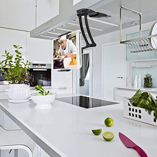 Worthown-2-in-1Kitchen Tablet Mount Stand Holder,Tablet Wall Mount,Under Cabinet Tablet Holder,for ipad,Kindle 9.7 to 12 in Device