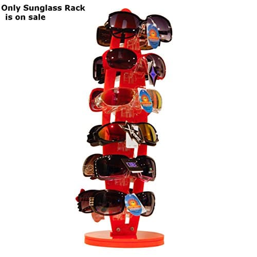 New Orange Acrylic Counter Top Rotating Sunglass Display Rack 18.5" h X 6" w