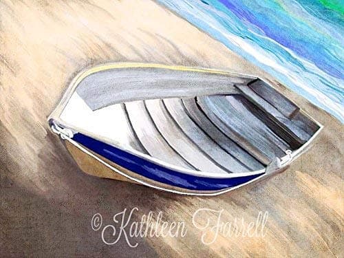 "Block Island Rowboat" Art Print