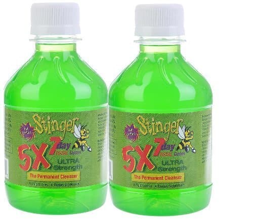 2 - 8oz Stinger 5X 7 Day Permanent Detox 2-1 Week bottles 8oz each w/2 Free 6 Panel Drug Tests(mAMP/THC/OXY/COC/OPI/BZO)