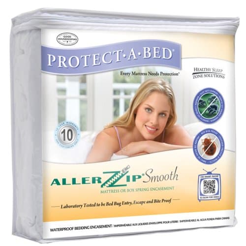 AllerZip Smooth Waterproof Bed Bug Proof Zippered Bedding Encasement, Cal King, (Fits 8 - 13 in. H)