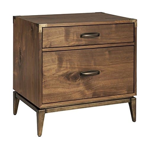 MAKLAINE 2 Drawer Nightstand in Natural Walnut