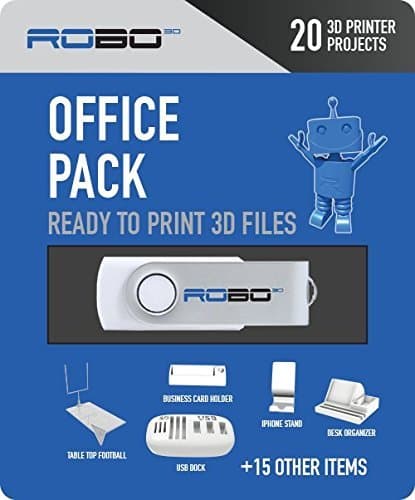 Printer Certified Print Pack, 20 Office Themed 3D Print Design Files