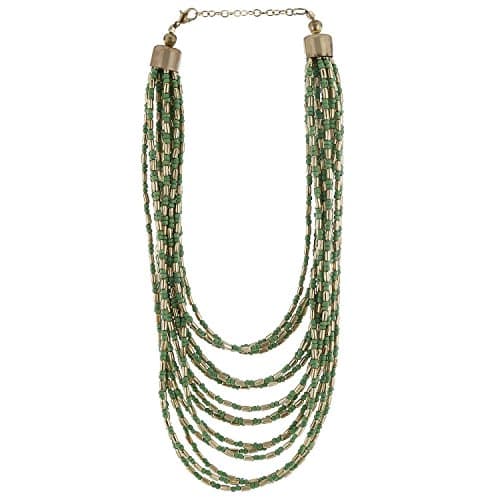 AAURAM WOMENS NECKLACE MULTI LAYER BEADS BOHO CHIC STATEMENT FASHION JEWELLERY