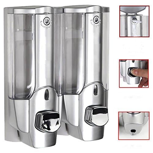Bakelen Hand Soap Shampoo Shower Dispenser 2pcs Two Chamber,ABS Material,450ML