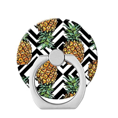 Cute Cell Phone Holders ,360°Rotation Finger Ring Phone Stand Mounts For Smartphones And Tablets ,Pineapple Watercolor Cartoon Painting Creative Collage Phone Stand Mounts