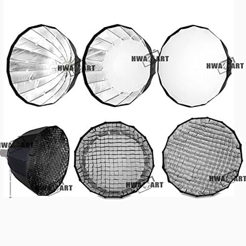 HWAMART ® (190CM, Elinchrom) Parabolic softbox Para Softbox Foldable Studio Interior Reflector Umbrella for Studio Speed-Light Lite Flash Lamp strobe lighting (190CM, Elinchrom)