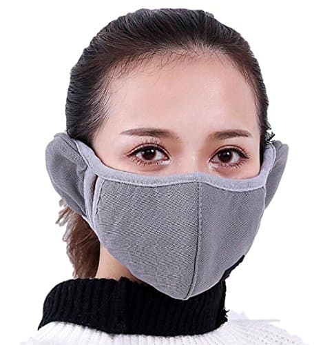 Windproof Dust Ski Mask Cold Weather Winter Motorcycle Half Face mouth Warmer Fleece Mask Polyester Fleece Mask for Women Youth Snowboard Cycling
