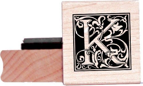 Blade Rubber br116°C Alphabet Letter K Rubber Stamp by William Morris