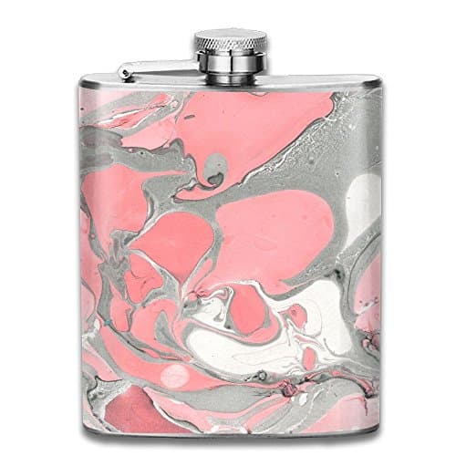 SmallHan Marbled Beauty Hand Made Diy Texture Paper Marble Style Slice Tracery Hi Res Artistic Wallpaper Gift For Men 304 Stainless Steel Flask 7oz