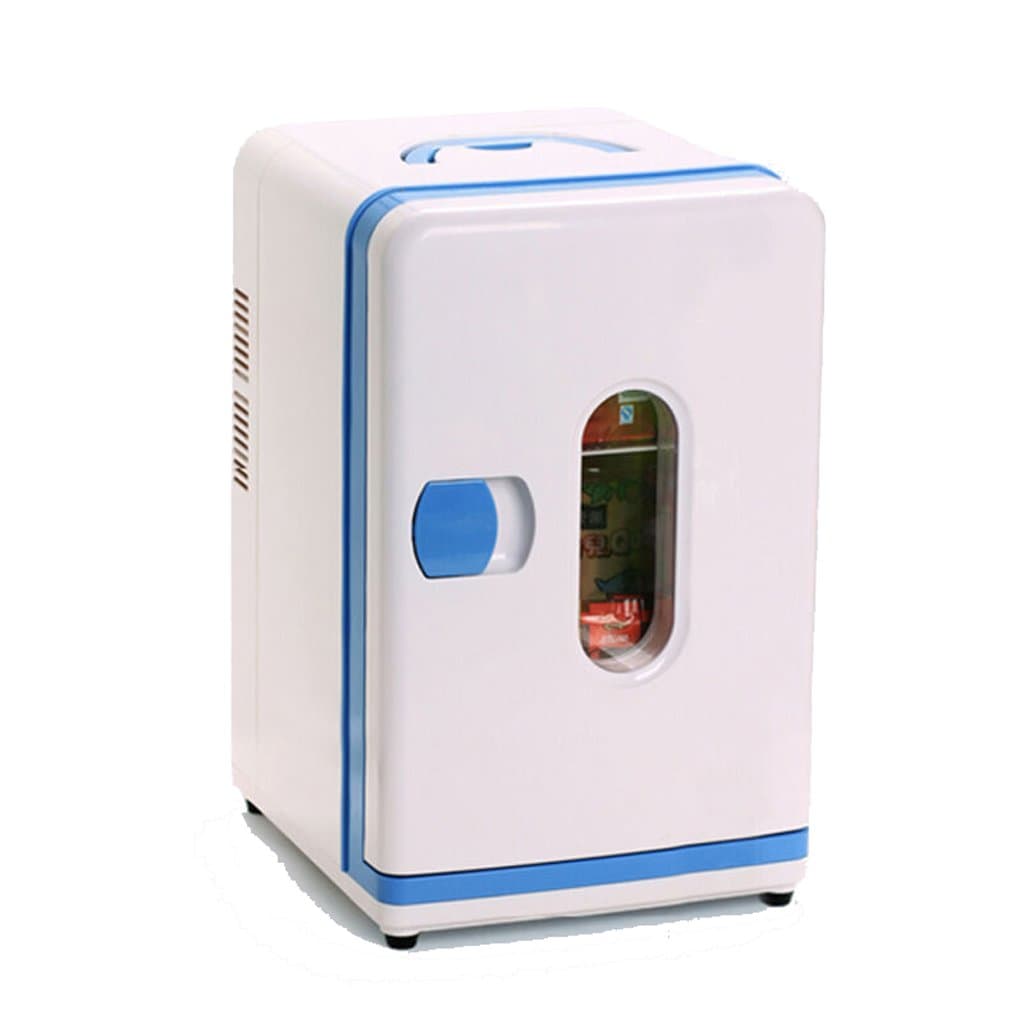 The harvest season- 12L Blue And White Refrigeration Car Refrigerator, Cold And Warm Car Dual-use Semiconductor Refrigeration 220V AC / 12V DC