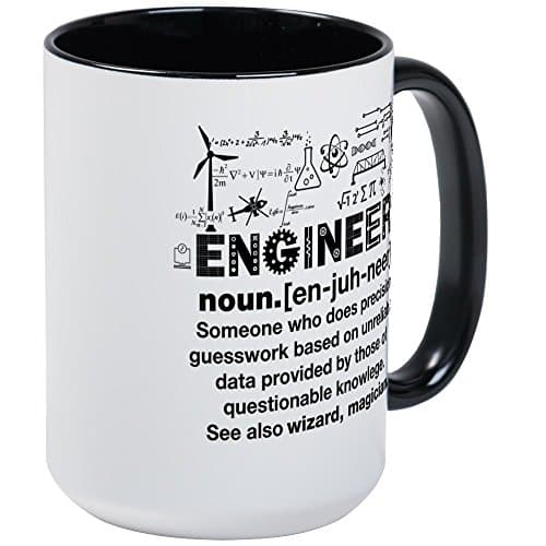 CafePress Engineer Funny Definition Mugs 15 oz (444 ml) Ceramic Coffee Mug