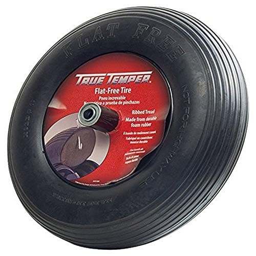 True Temper Fftcc 8 In Hub Never Flat Wheelbarrow Tire With Ribbed Tread 8Inch
