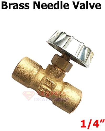 Brass Needle Valve 1/4" Brass Replacement Needle Value Needle Valve for Propane Natural Gas Brass Needle Valve Super-Deals-Shop