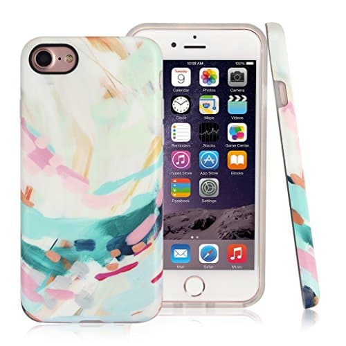 Nasousa iPhone 7 for Girls,Cute iPhone 8 case,IMD Printing Slim-Fit Ultra-Thin Anti-Scratch Shock Proof Dust Proof Anti-Finger Print TPU Case for iPhone 7 8 (4.7 inch)(Oil Painting)