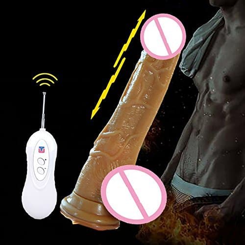 QEARLJAMIE 8 inch Electric di l -do USB Rechargeable Thrusting Vi br a-tor Artifical Fake Pen is Soft Horse di l -do Suction Cup di l -do S -ex Toys Dicks