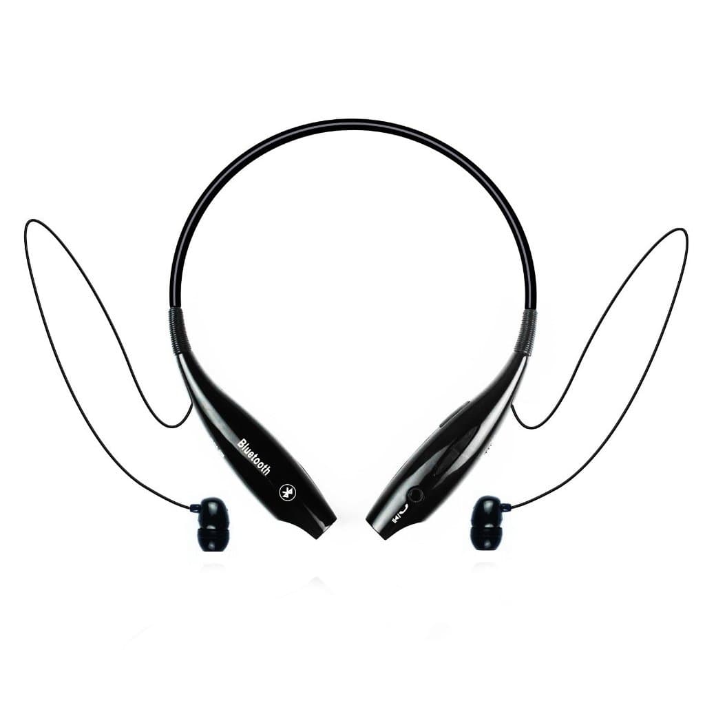 IBSound® HV 800 Bluetooth Headset - A2dp Wireless Music Stereo Universal Neckband Headphone - for iPhone 6 plus 6 5 5S 5C 4 4S, iPad Air 2 Air 4 3 2, iPad Mini 3 2 Restina, Nokia, HTC, Samsung Z, Galaxy Alpha, Galaxy S4, LG Optimus G3 G2,G Flex, G Pro 2, G Pad, Moto, PC, iPad, PSP and etc - 1 Year Warranty (Black)
