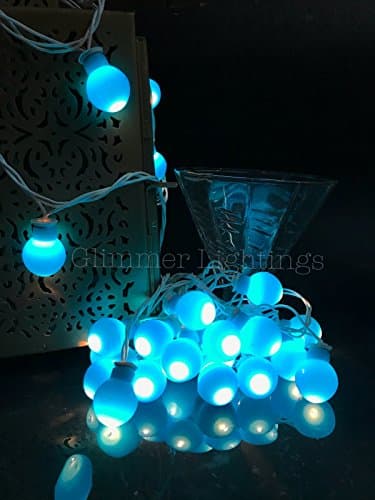 Glimmer Lightings Elegant Ball String Light for Home Decoration, Bed Room Decor, Birthday Party, Diwali, Christmas - Blue, 8 Meters