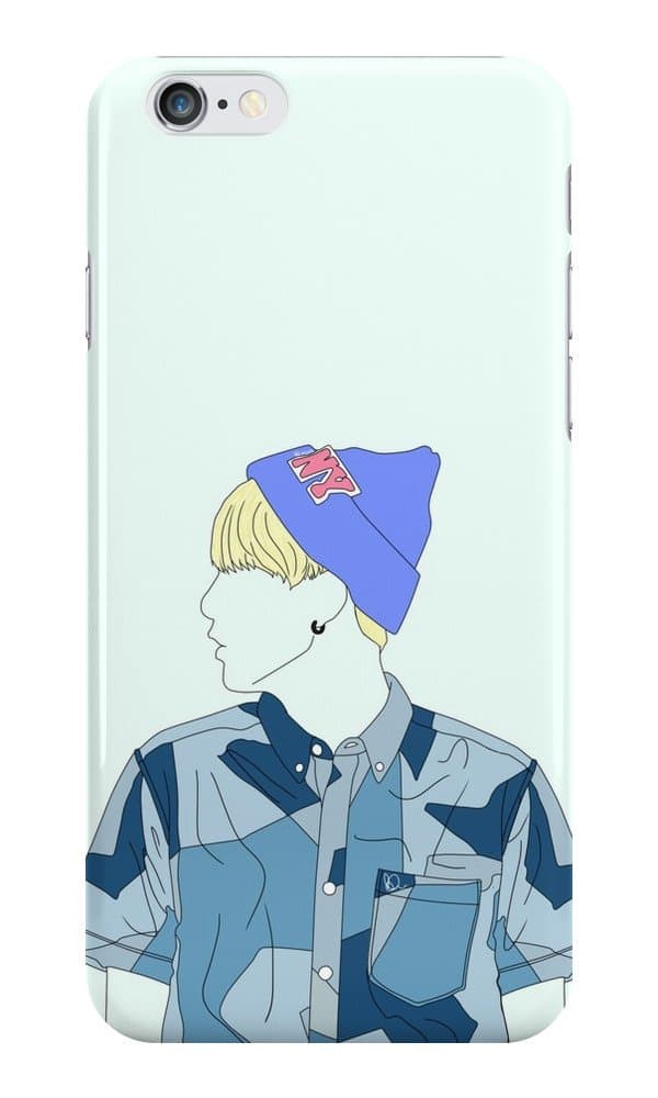 BTS yoongi lineart iPhone 6 Case/Skin Custom Case for iPhone6 4.7" 3D