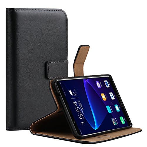 Ambaiyi Genuine Leather Case Wallet Flip Case Cover for Huawei Honor View 10 (not Honor 10, Black