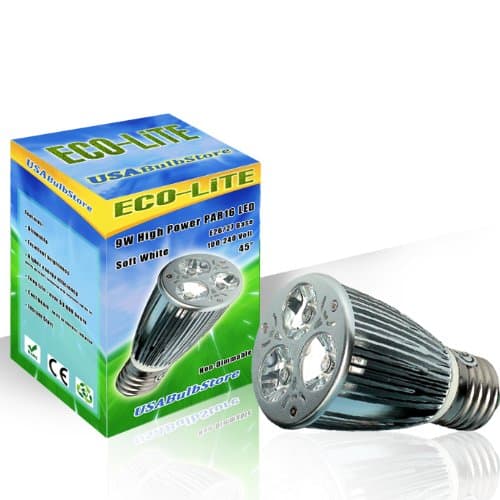 ECO-LITE DIMMABLE 9W LED PAR16 Flood 45 Soft White Light Bulb