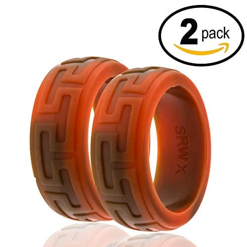 Heavy Duty Silicone Wedding Ring THICKEST & STRONGEST Wedding Bands w/Unique Designs- for our Toughest Customers- Easy Exchanges
