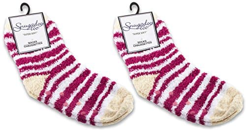 Snugadoo Too Super Soft Comfy Socks (2-pack, Pink Stripes)