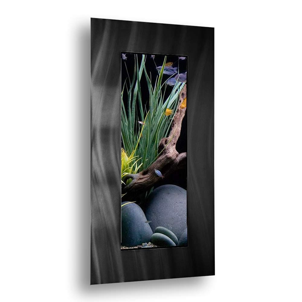 Aussie Aquarium 2.0 Wall Mounted Aquarium, Brushed Black