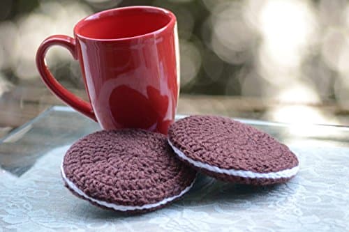 Oriental Crochet Oreo cookies Coasters, Kitchen accessories, Drink-ware