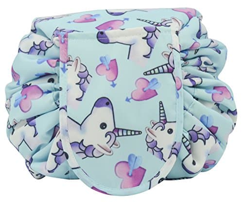 2018 Lazy Drawstring Cosmetic Bag Large Capacity magic Makeup Travel Pouch Round Toiletry Bag For Womens Girls